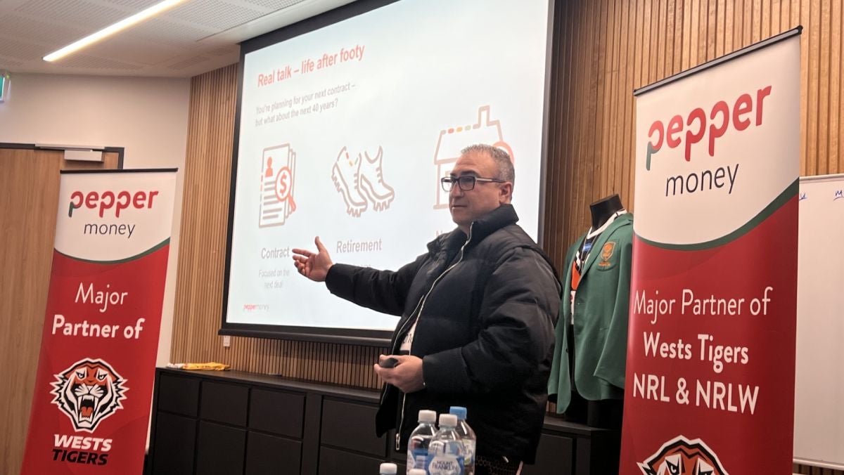 Mario Rehayem, Pepper Money CEO doing a talk about financial literacy